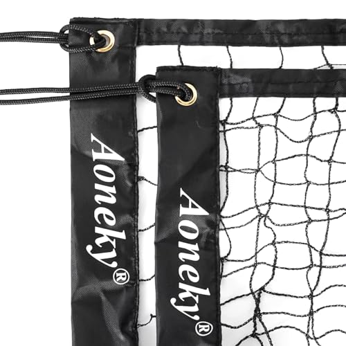 Aoneky 15ft Portable Volleyball Net for Beach Pool Water & Sand Play Black
