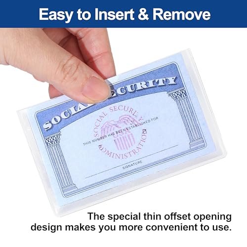 10-Pack Plastic Card Protector Sleeves - 24 Mil Durable PVC Holders