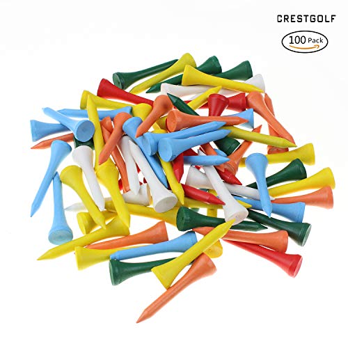 Deluxe 1-5/8 Inch Golf Tees Pack of 100 - Mixed Color