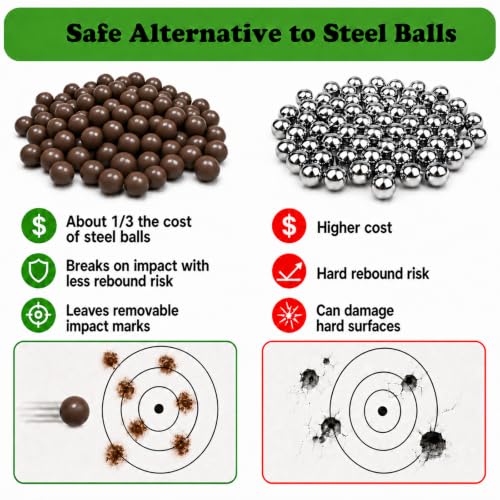 Biodegradable Clay Slingshot Ammo 3/8 Inch - 1 Pound (450pcs)