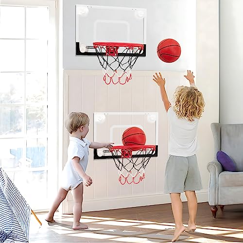Indoor Mini Basketball Hoop with Suction Cups - Black & White