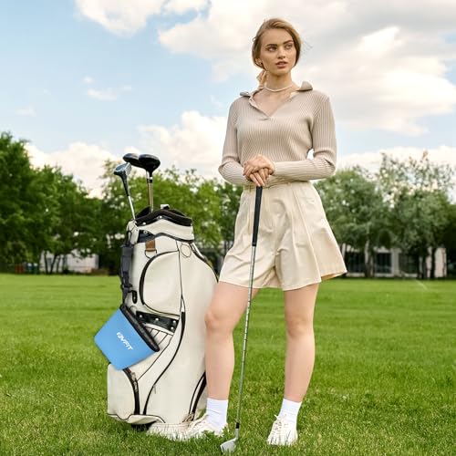 Golf Club and Ball Cleaner Bag - Waterproof Microfiber Wipes Dirt & Grass, Compact & Detachable Clip