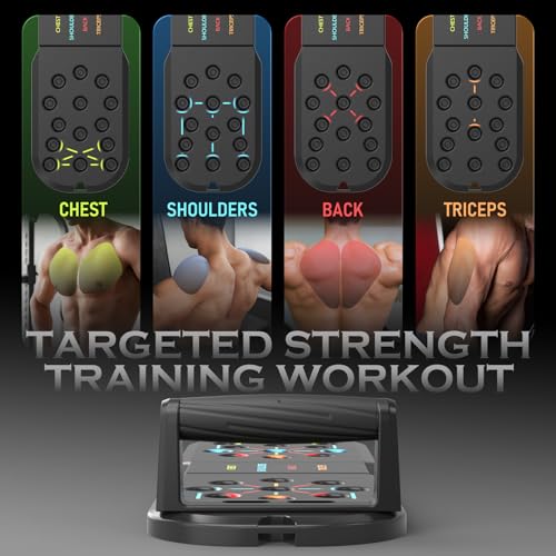 Push Up Board - Portable Foldable Exercise Equipment for Men - Black