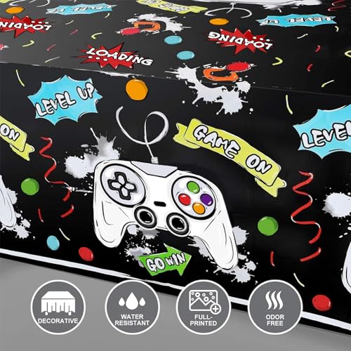 Video Game Tablecloth - 2 Pack 108"x54" - Gamer Table Cover B