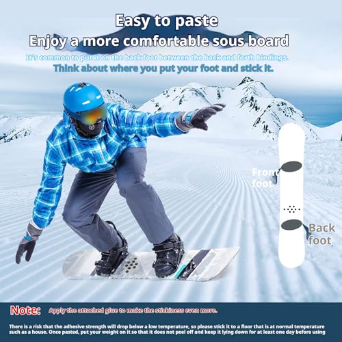 Kephala Snowboard Stomp Pad with Aluminum Studs - Self-Adhesive Grip for Men Women