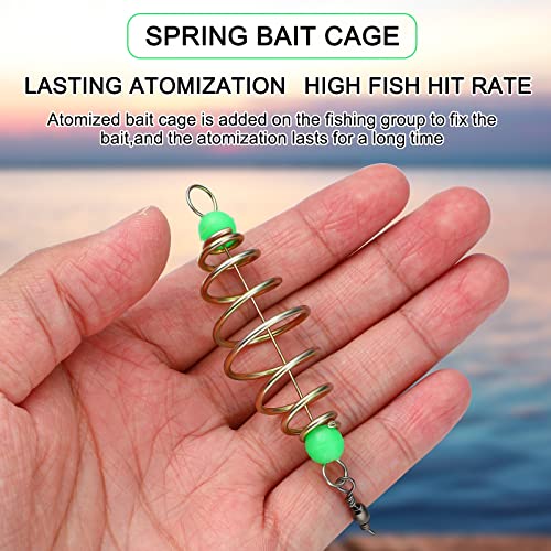 12PCS Luminous Carp Fishing Feeder Bait Cage Set