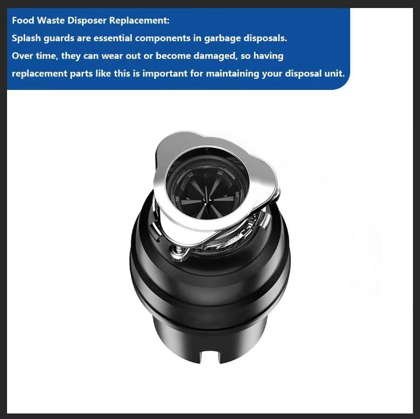 2 Pack Garbage Disposal Splash Guard 3 3/8 Inch, Sink Baffle for InSinkErator Evolution & Most 3-Bolt Models, Upgraded Removable Quiet Collar with Noise Reducing Petal Design