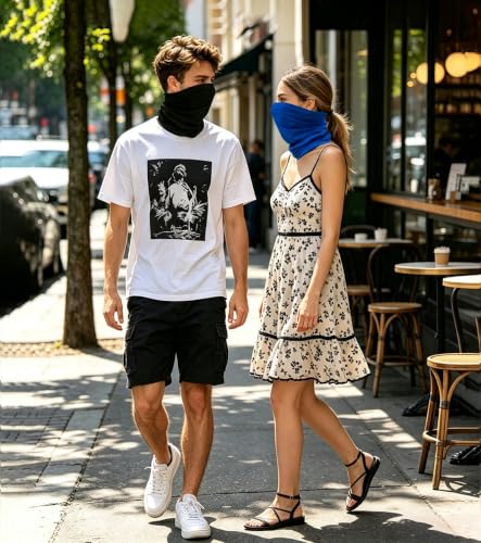 Cooling Fishing Neck Gaiter - Sun Protection Face Mask - Black, Royal Blue, Grey, Olive Green