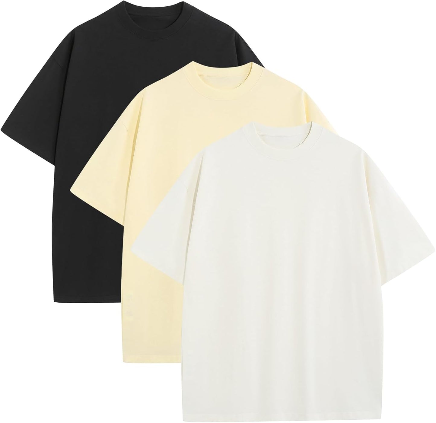Skiennix Men's Oversized T-Shirt - Loose Fit Crewneck for Streetwear & Gym | Heavyweight Short Sleeve