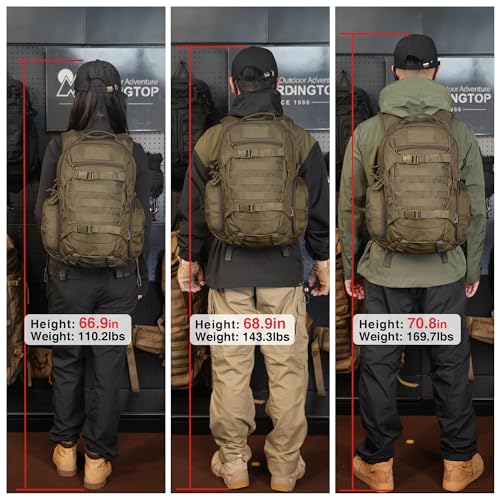 Mardingtop 28L Black Tactical Molle Backpack for Hiking & Outdoor Activities