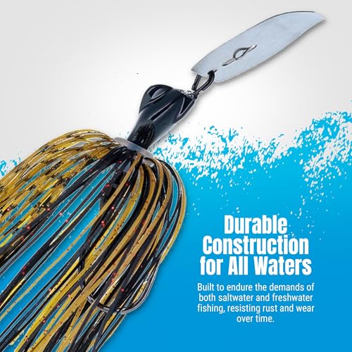 Reaction Tackle Blade & Vibe Fishing Jigs for Bass, Pike, Walleye, Muskie - 3 Pack