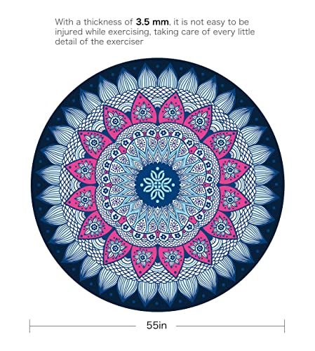 LERYG Pilates Circle Round Oversize Yoga Mat 140cm Suede Non-Slip - Sun&Flower