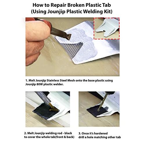 JOUNJIP Standard Plastic Welding Kit- UL Certified Welder 80W- Professional Grade Plastic Repair Kit for Automotive Car Bumper, Kayak, Tank Repair