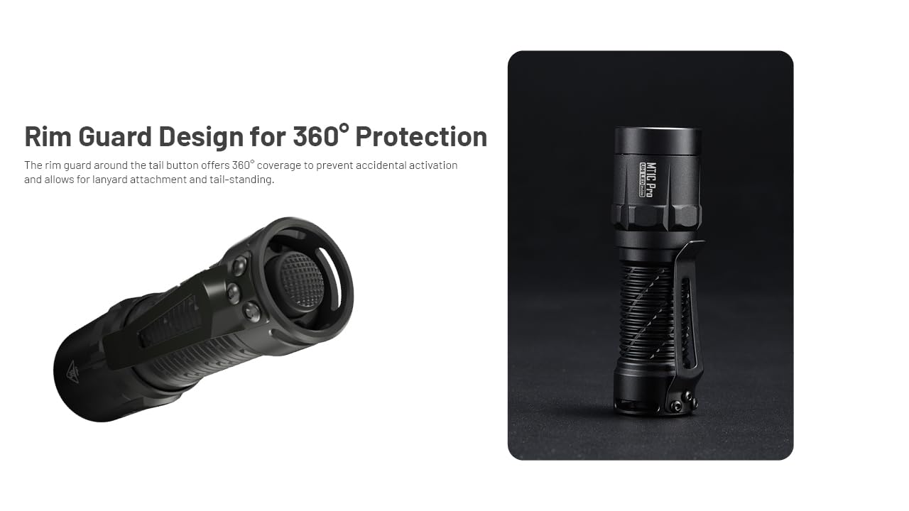 Nitecore MT1C Pro EDC Flashlight, 1000 Lumen USB-C Rechargeable Small Compact Bright Designed for Everyday Carry