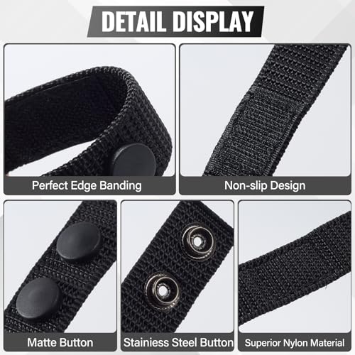 8PCS Heavy-Duty Tactical Belt Keepers with Double Snaps