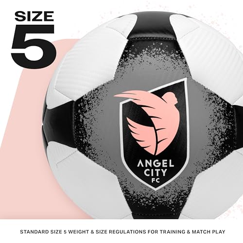 Angel City FC Soccer Ball - Official Size 5 with Pump