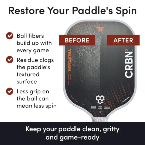 Paddle Eraser for Pickleball - Black, 1-Pack - Fast & Easy Cleanup