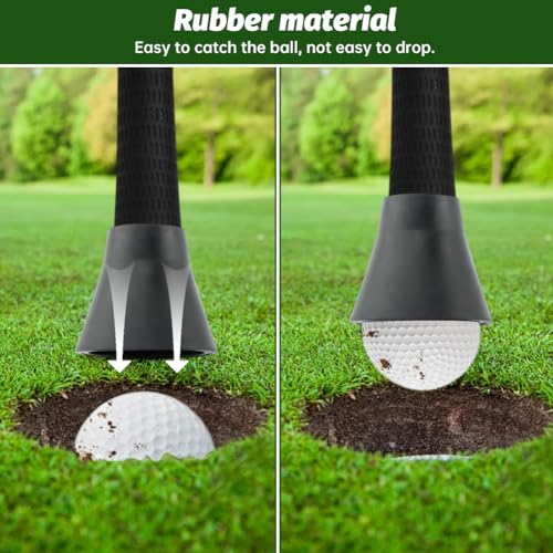 Golf Ball Retriever - 5 Pack Rubber Picker Upper for Putter