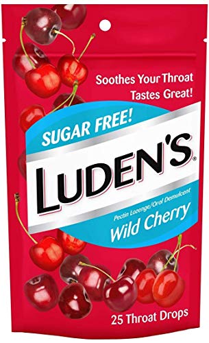Sugar Free Wild Cherry Throat Drops - 25 Lozenge Pack of 2