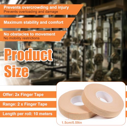 Athletic Tape for Fingers and Toes - 2 Rolls Skin Color, 0.6'' x 32.8ft