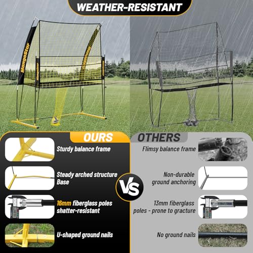 Adjustable Volleyball Net System for Backyard Training