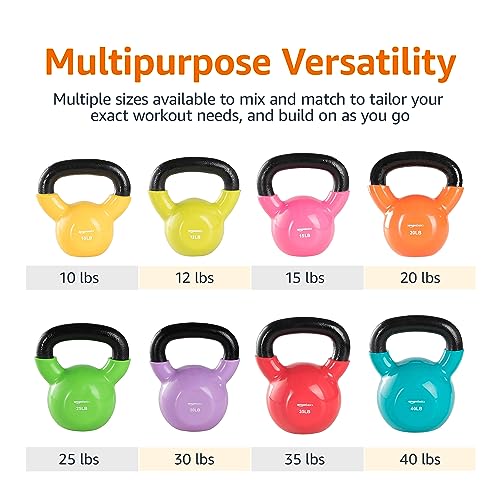15 lb Pink Vinyl Kettlebell for Strength Training