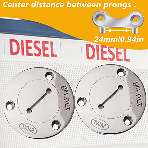 2-Pack Stainless Steel Boat Gas Cap Key for Fuel Tanks