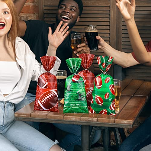 Football Cellophane Bags - 100 Pcs Classic Style Gift Treat Bags