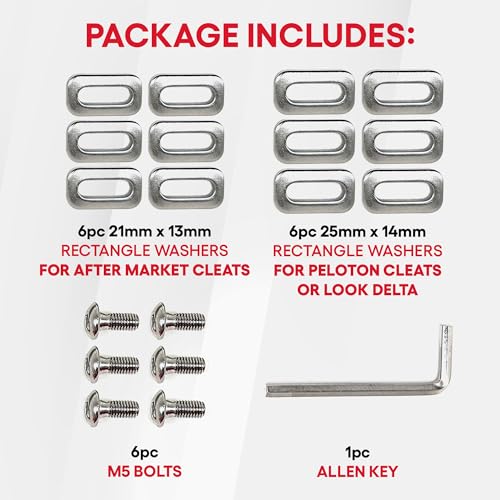 Delta Cleat Replacement Bolts & Washers Kit for Cycling Shoes