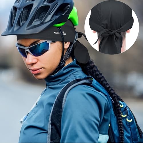 Breathable Skull Cap Bandana for Men & Women - Black