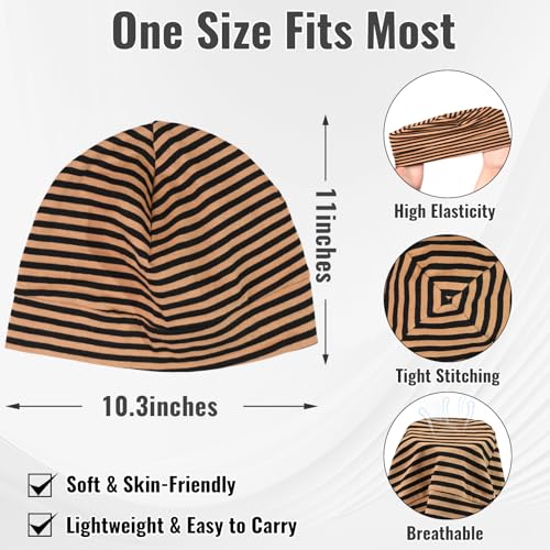 Multicolor Cotton Skull Caps - 3 Pcs Beanie Sleeping Hats