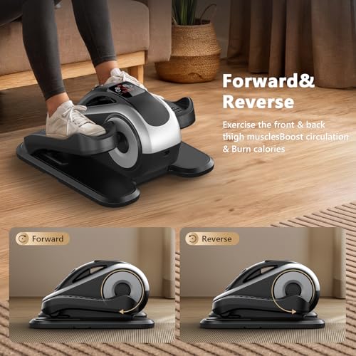 Under Desk Elliptical Machine - Electric Leg Exerciser, Black