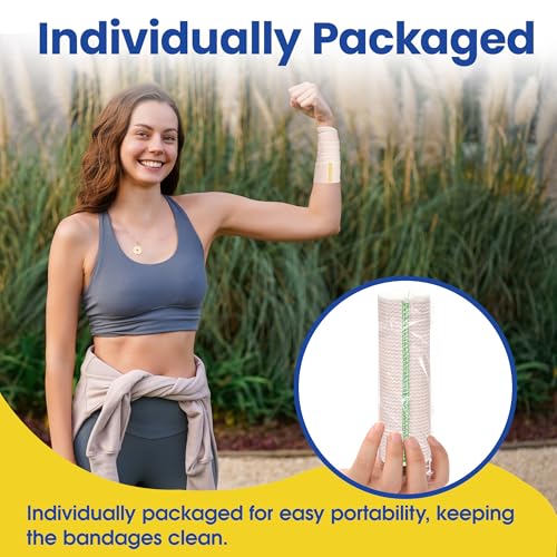 6" Elastic Bandage Wrap - Compression Bandage for Waist & Leg, 2 Pack