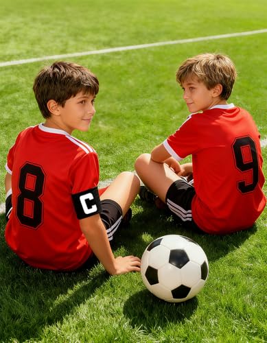 Captain's Armbands for Soccer & Rugby - Pack of 6 Black