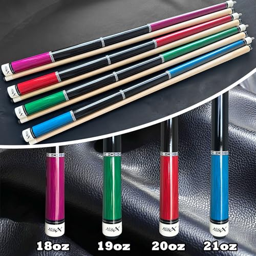 Tai Ba 58-Inch Pool Cue Set, 13mm Tip, 18-21oz, Hardwood Two-Piece