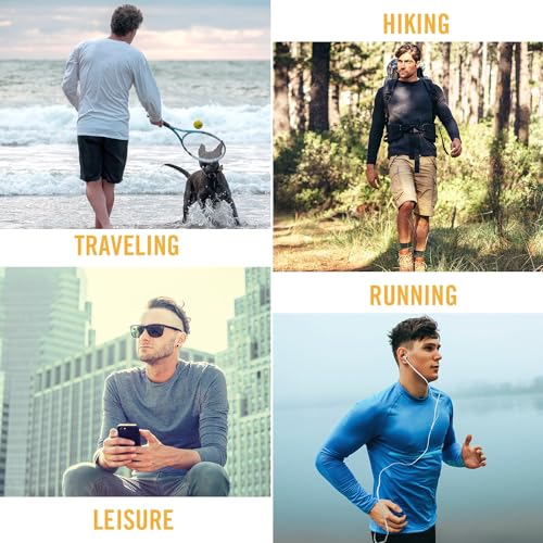 Men's Long Sleeve UV Protection Rash Guard - Quick Dry & Lightweight