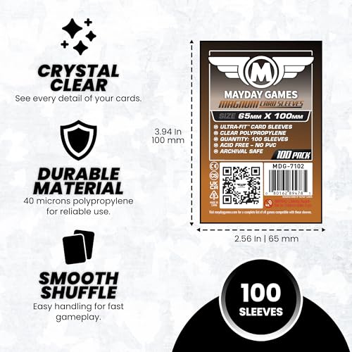 100 Clear Card Sleeves for 65x100mm Cards - Premium Protection