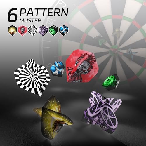 Professional Steel Darts Set - 18 Durable Metal Tip Darts with Flights