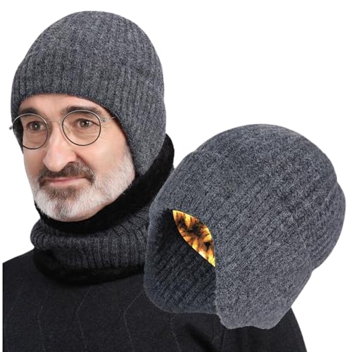 Knitted Fisherman Beanie - Warm Slouchy Winter Hat for Men Women and Kids