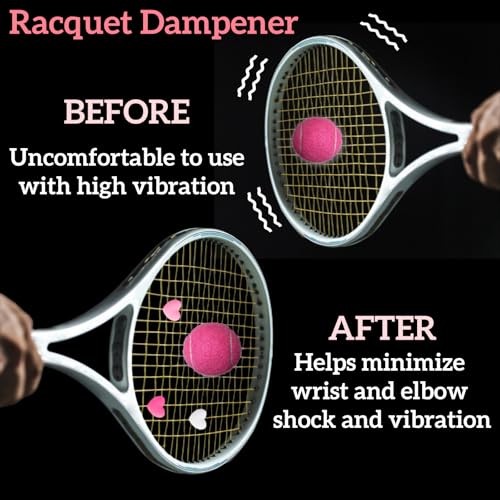 Heart Tennis Dampener - Pink Vibration Shock Absorber