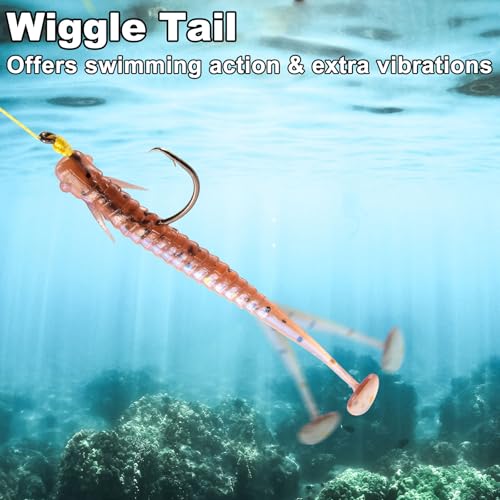 3'' Soft Plastic Swimbait Fishing Lure - 10 Pack - Pearl