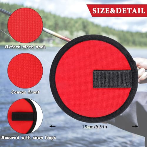 Fishing Rod Lure Wraps - 6 Pack Red Covers, 5.9" Length