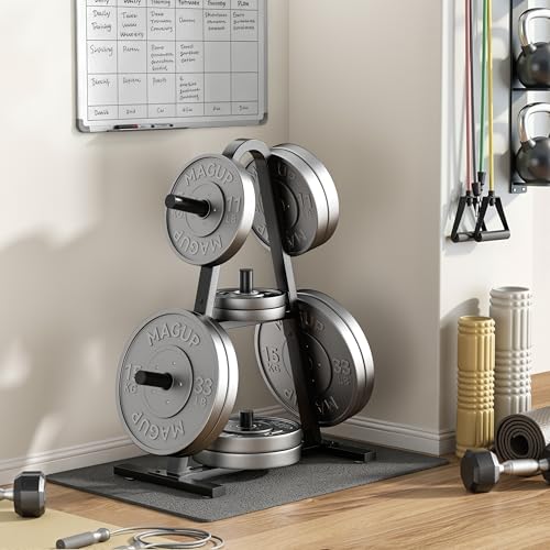 Olympic Weight Plate Rack - 400LB Heavy Duty Storage Tree