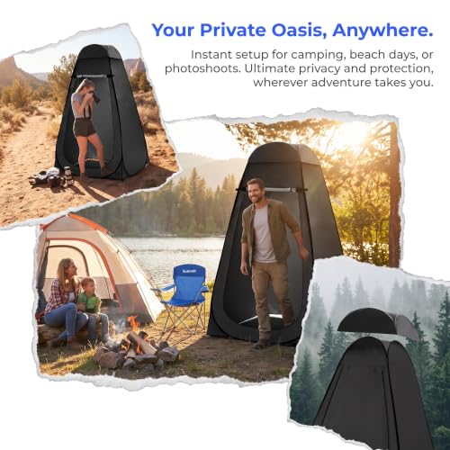 RUIGdye Extra-Tall Waterproof Portable Privacy Shower Tent for Camping & Outdoor Use