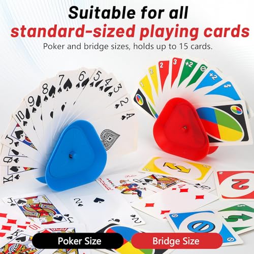 Triangle Card Holder for Playing Cards - 4-Pack, 4 Colors