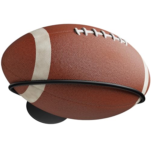 Football Wall Mount Holder - Fits Official & Youth Sizes, Secure Display Rack