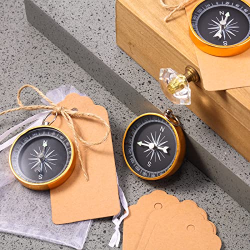 60 Pcs Mini Compasses Party Favors - Gold Nautical Souvenirs