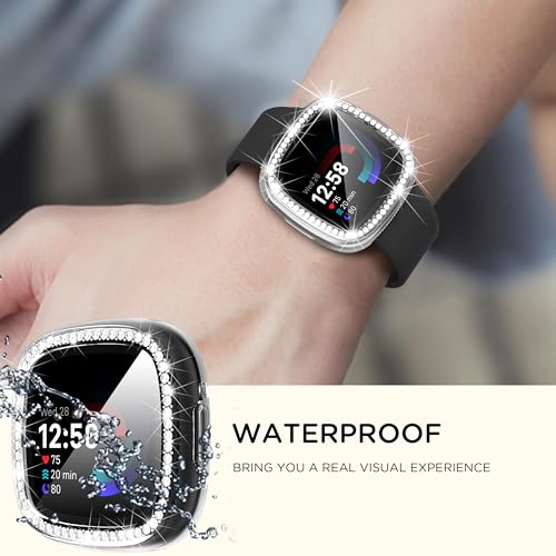 Suoman Clear Diamonds Protective Case for Fitbit Sense 2 / Versa 4 - 4 Pack