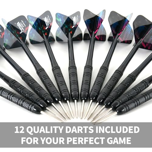 Dartboard Pro Bristle with 12 Darts 18g - 4252 Includes 12 Steel Tips