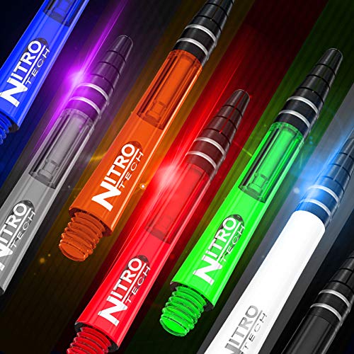 RED DRAGON Nitrotech Medium Dart Shafts 42mm - Flight Locking System, 9 Pack